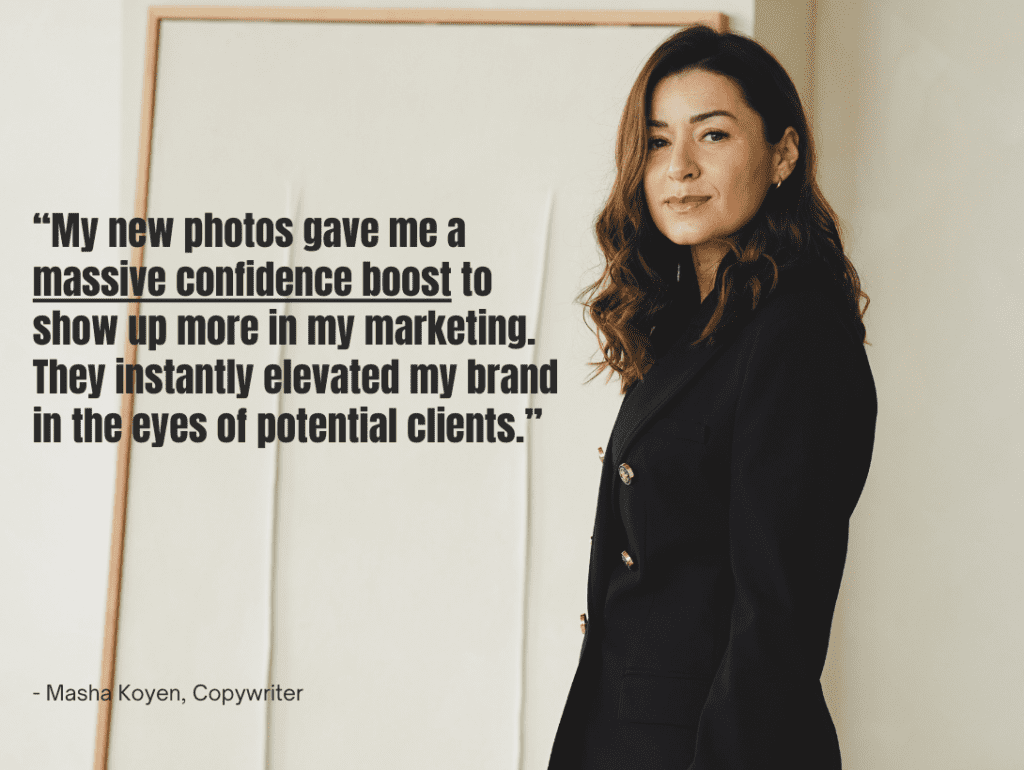 Personal brand photography Toronto for copywriter Masha Koyen